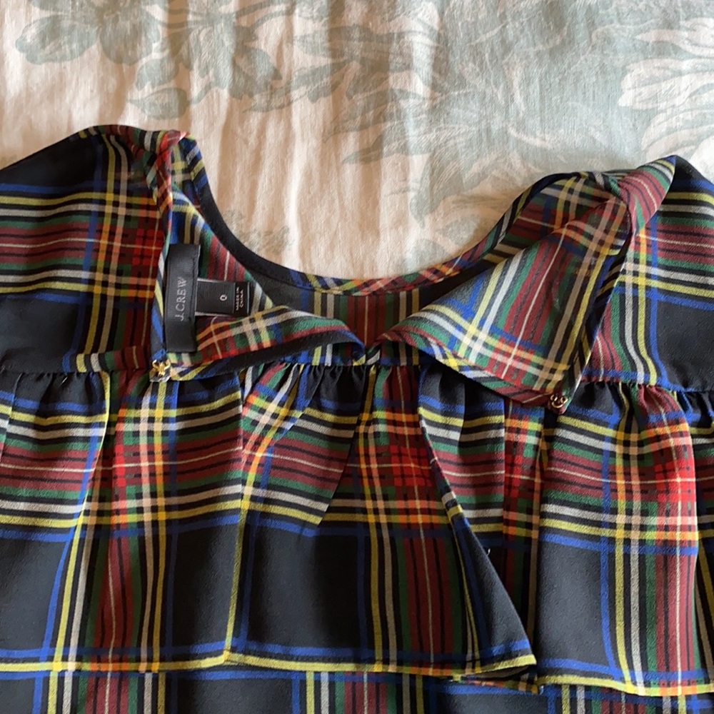 J Crew Edie Top in Stewart Tartan Plaid - Picture 10 of 11
